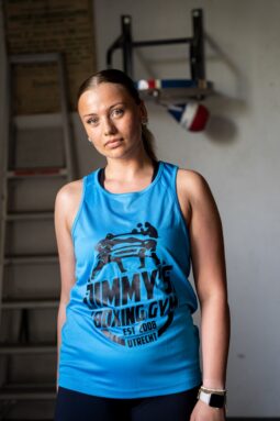 Unisex tanktop oceaan blauw